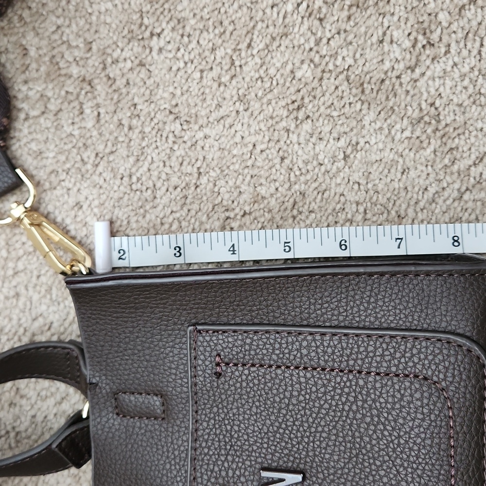 Steve Madden Black Crossbody Bag with Brown Strap - Picture 7 of 8